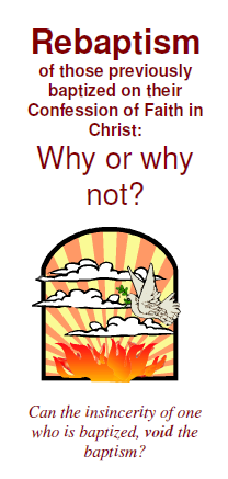 Rebaptism: Why or Why Not? Display Image
